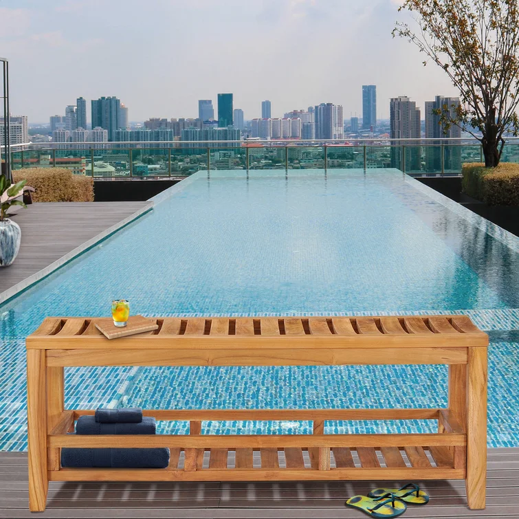 Boutwell Teak Outdoor Bench