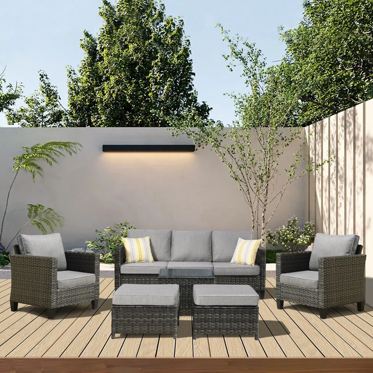 Harbin 5 - Person Outdoor Seating Group with Cushions