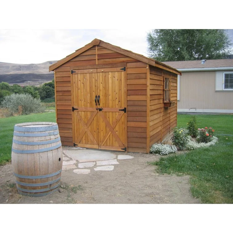Rancher 8ft W x 12ft D Western Red Cedar Wood Storage Shed