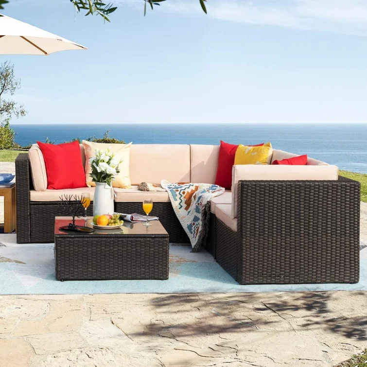 Chesterle 5 - Person Outdoor Seating Group with Cushions