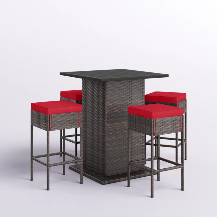 Aurelijus 4 - Person Square Outdoor Dining Set with Cushions