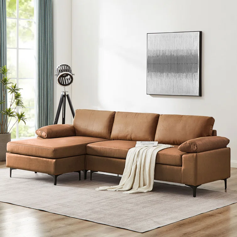 Amreena 2 - Piece Faux Leather Chaise Sectional