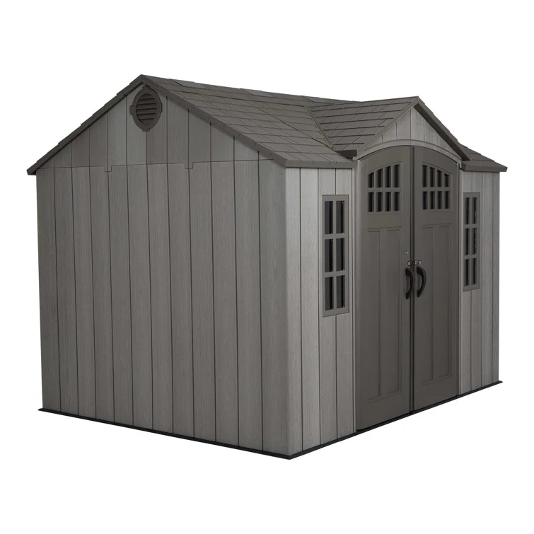 10 Ft. x 8 Ft. High-Density Polyethylene (Plastic) Steel Reinforced Outdoor Storage Shed