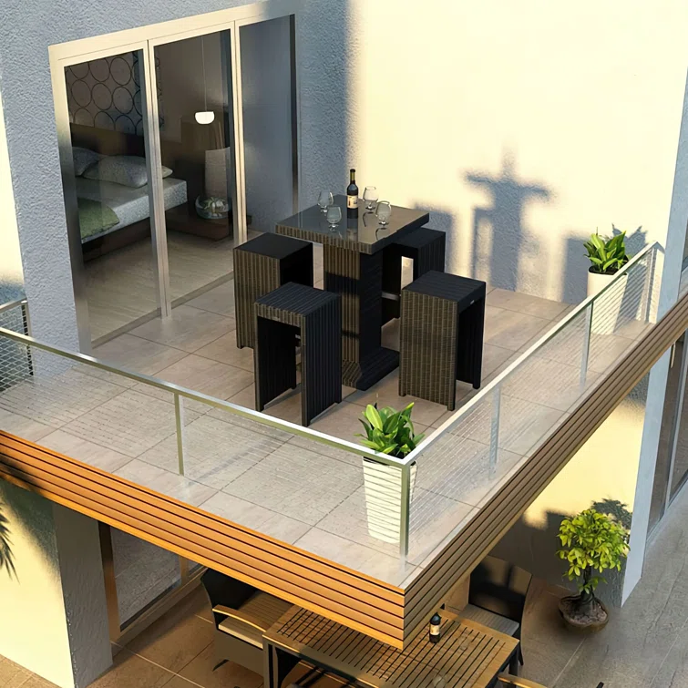 Aleacia 4 - Person Square Outdoor Dining Set