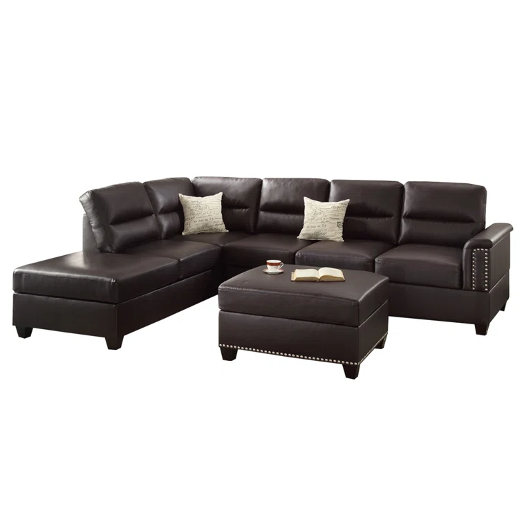 Lebrun 3 - Piece Faux Leather Sectional