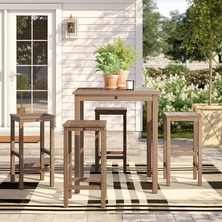 Anautica 4 - Person Square Teak Outdoor Dining Set