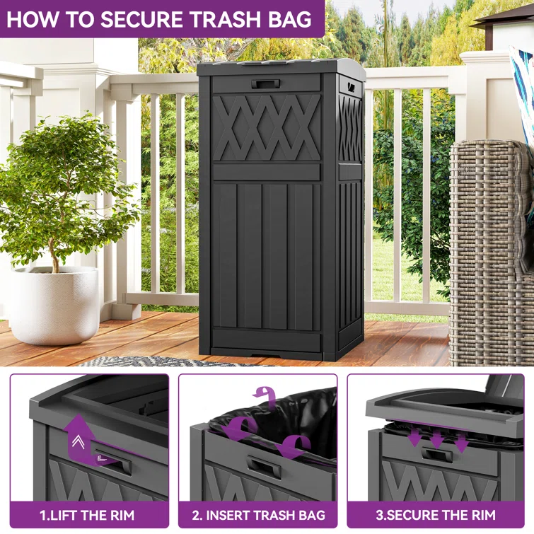 Balconera 16'' W 31 Gallons Water Resistant Resin Deck Box