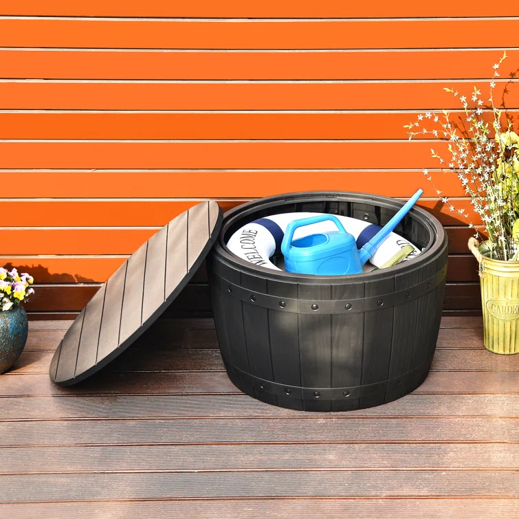 33 Gallon Round Deck Box