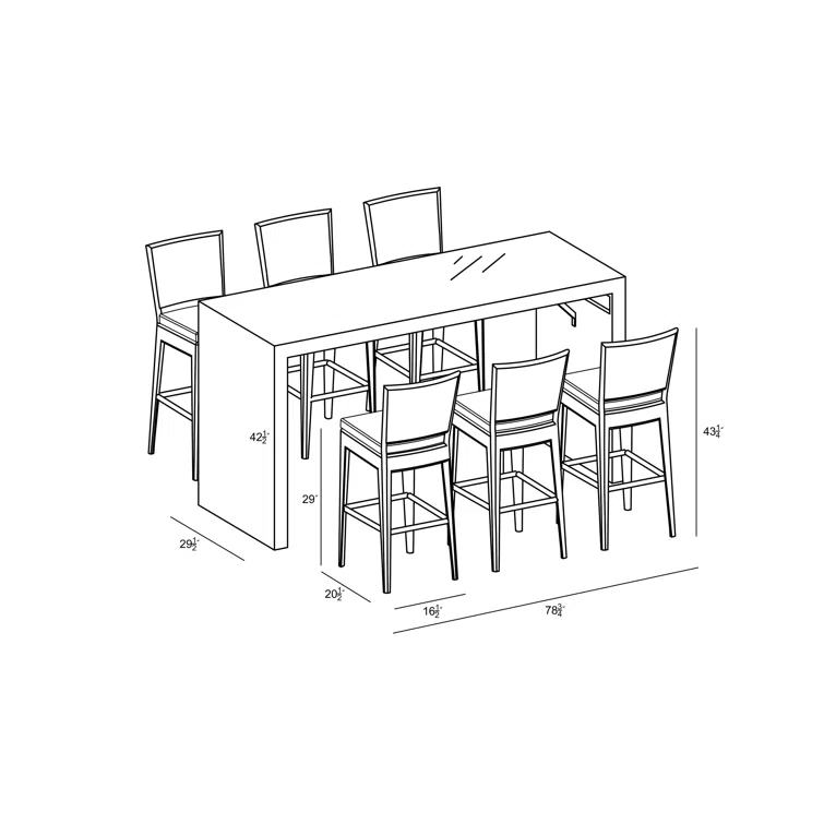 Suffern Rectangular 6 - Person 78.75