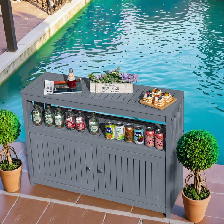 Solid Wood Cabinet Deck Box