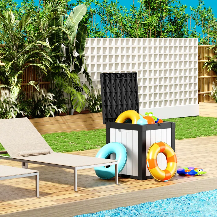 vbal Water Resistant Resin Lockable Deck Box