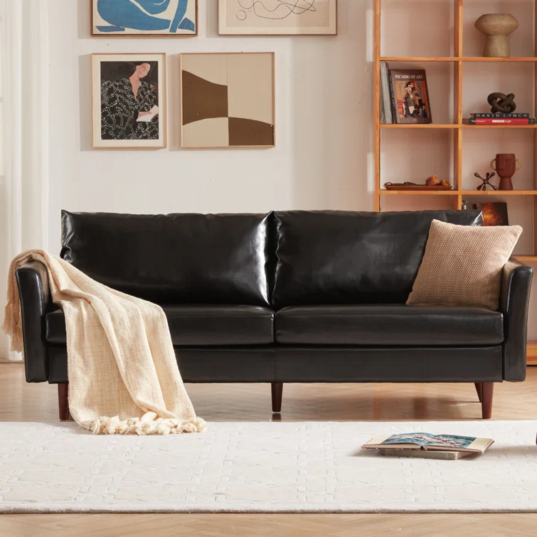 Bobur 80.3'' Faux Leather Sofa