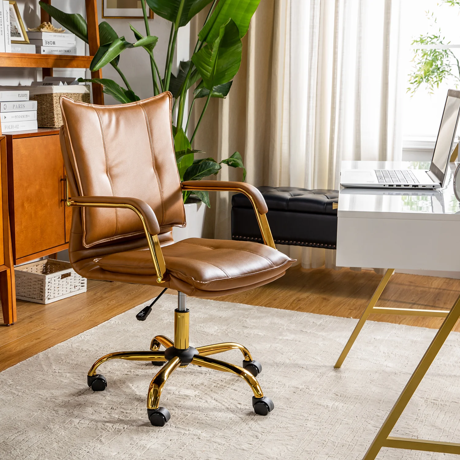 Michele Vegan Leather Task Accent Chair