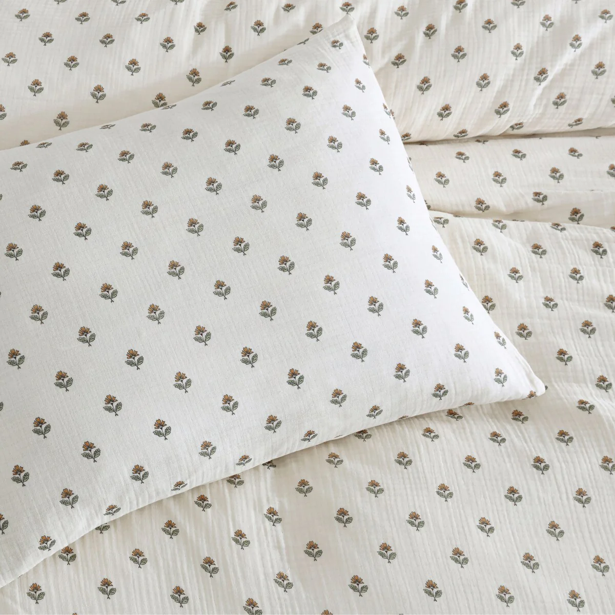 Peri Home Block Print Gauze Comforter Set