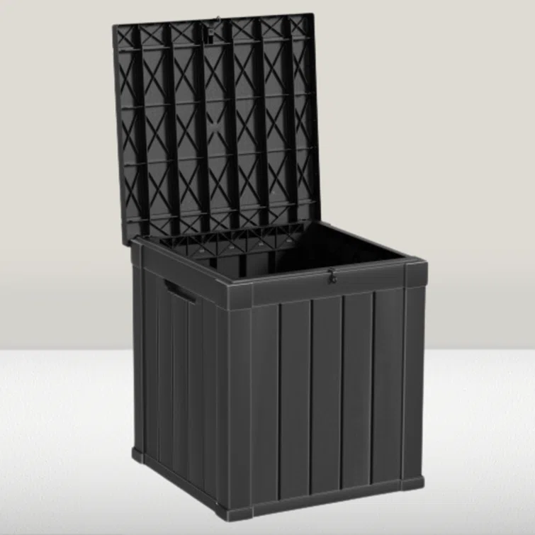 WORACO 22.13'' W 50 Gallons Water Resistant Resin Lockable Deck Box