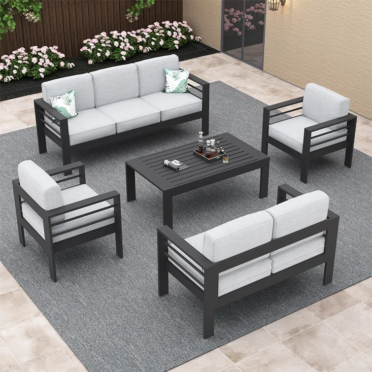 Bivon 7 - Person Outdoor Seating Group with Cushions