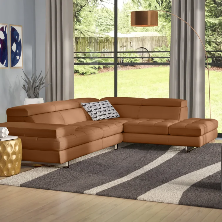 2 - Piece Leather Sectional