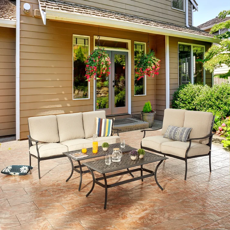 Graff 5 - Person Outdoor Seating Group with Cushions
