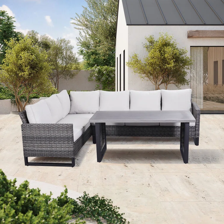 Nazime 6 - Person Outdoor Seating Group with Cushions
