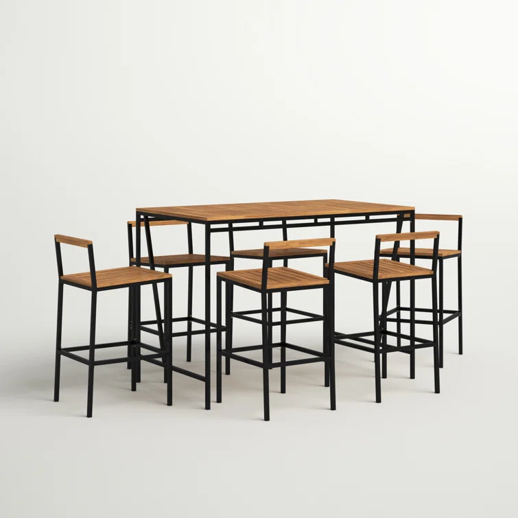 Jaycee 6 - Person Square Outdoor Dining Set