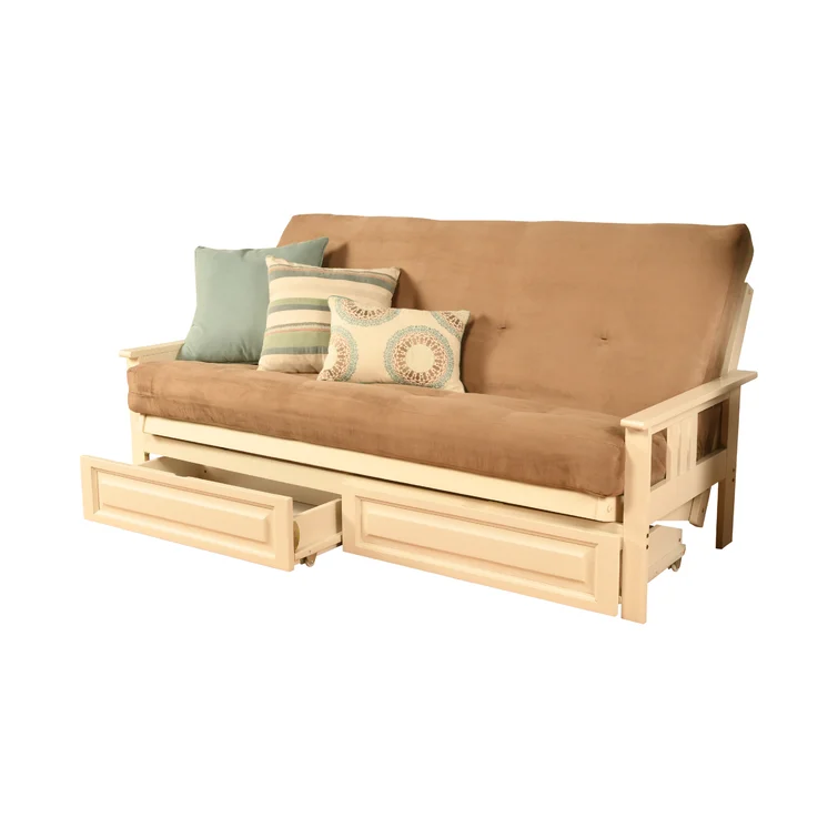 Stratford Full-Size Futon Frame Includes Storage Drawers and Mattress