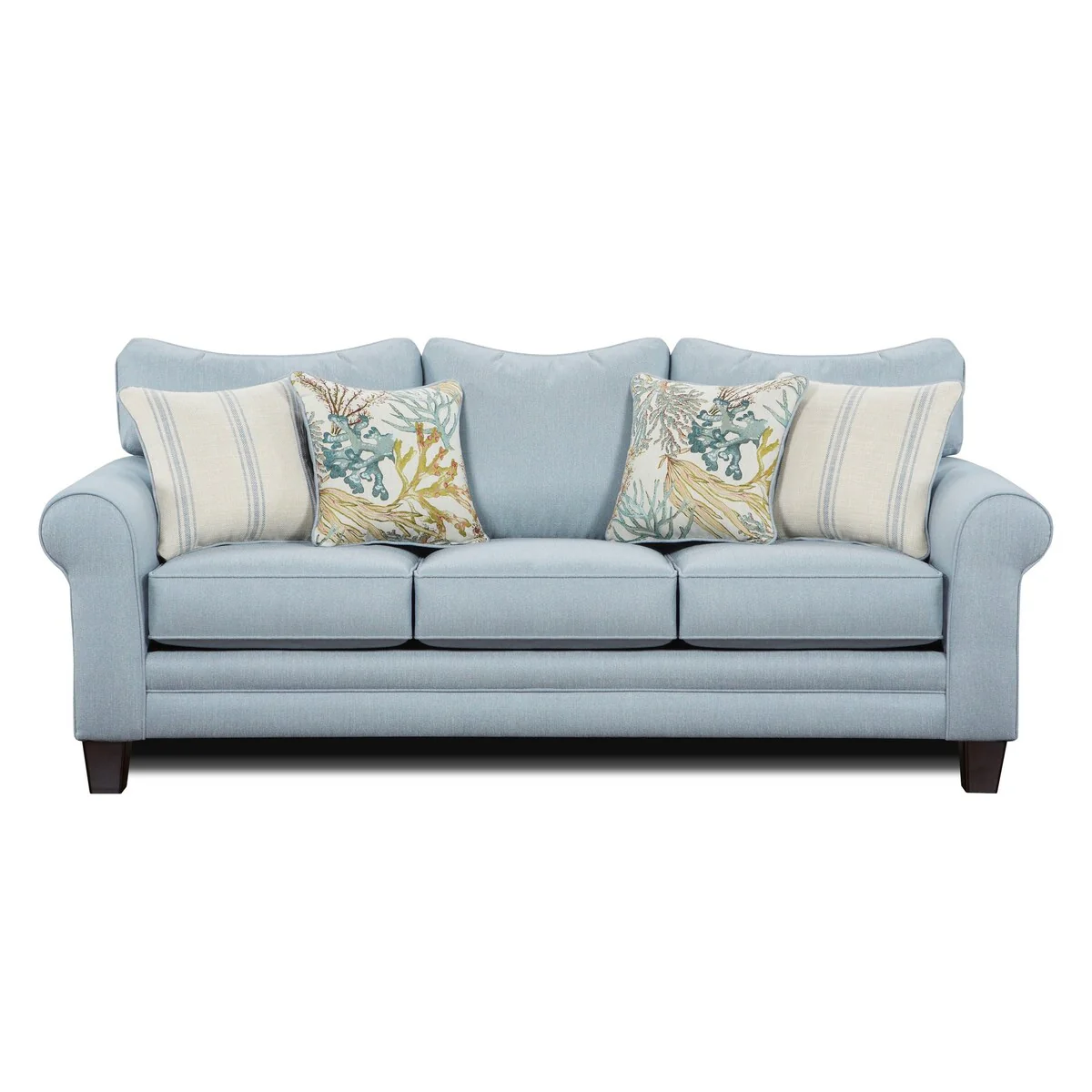 Labyrinth Sky Round Arm Stationary Sofa