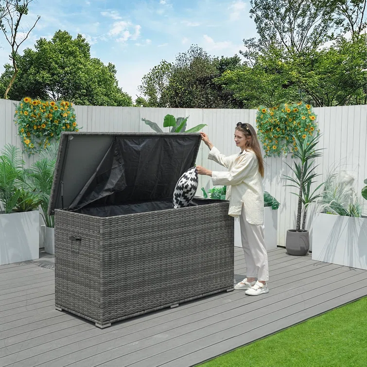 Direct Wicker 265 Gallons Water Resistant Wicker Deck Box