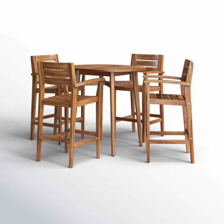 Carlleen 4 - Person Oval Outdoor Dining Set