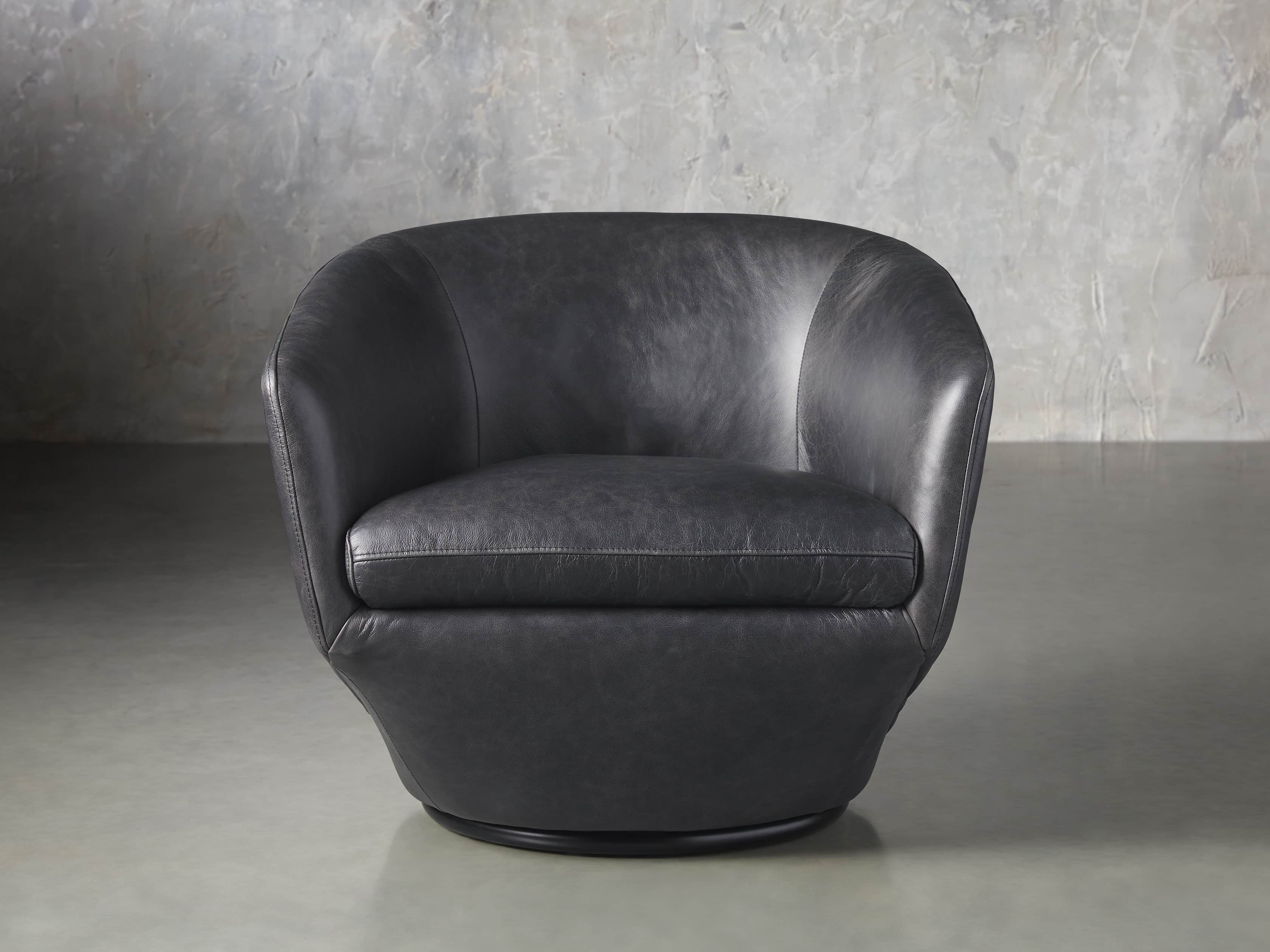 Pelton Leather Swivel Chair