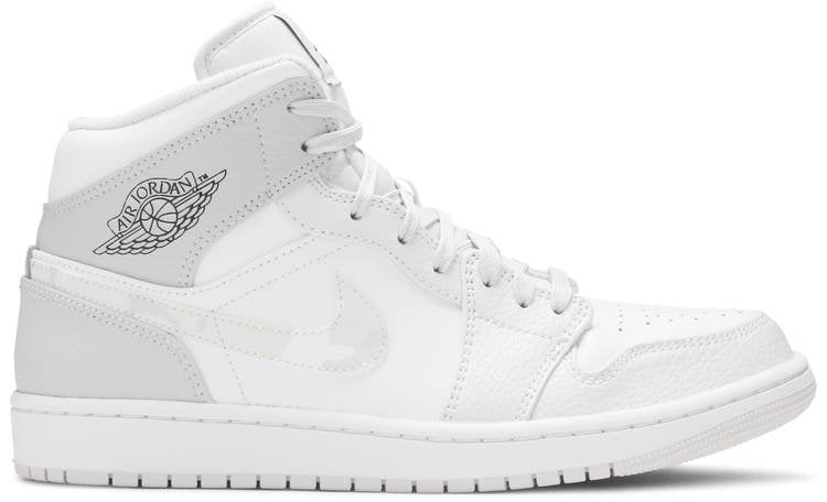 Air Jordan 1 Mid 'Swoosh Logo – Grey Camo' DC9035-100