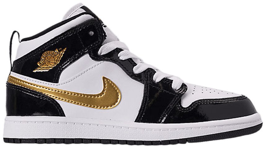 Air Jordan 1 Mid Patent PS 'Black Gold' BQ6932-007
