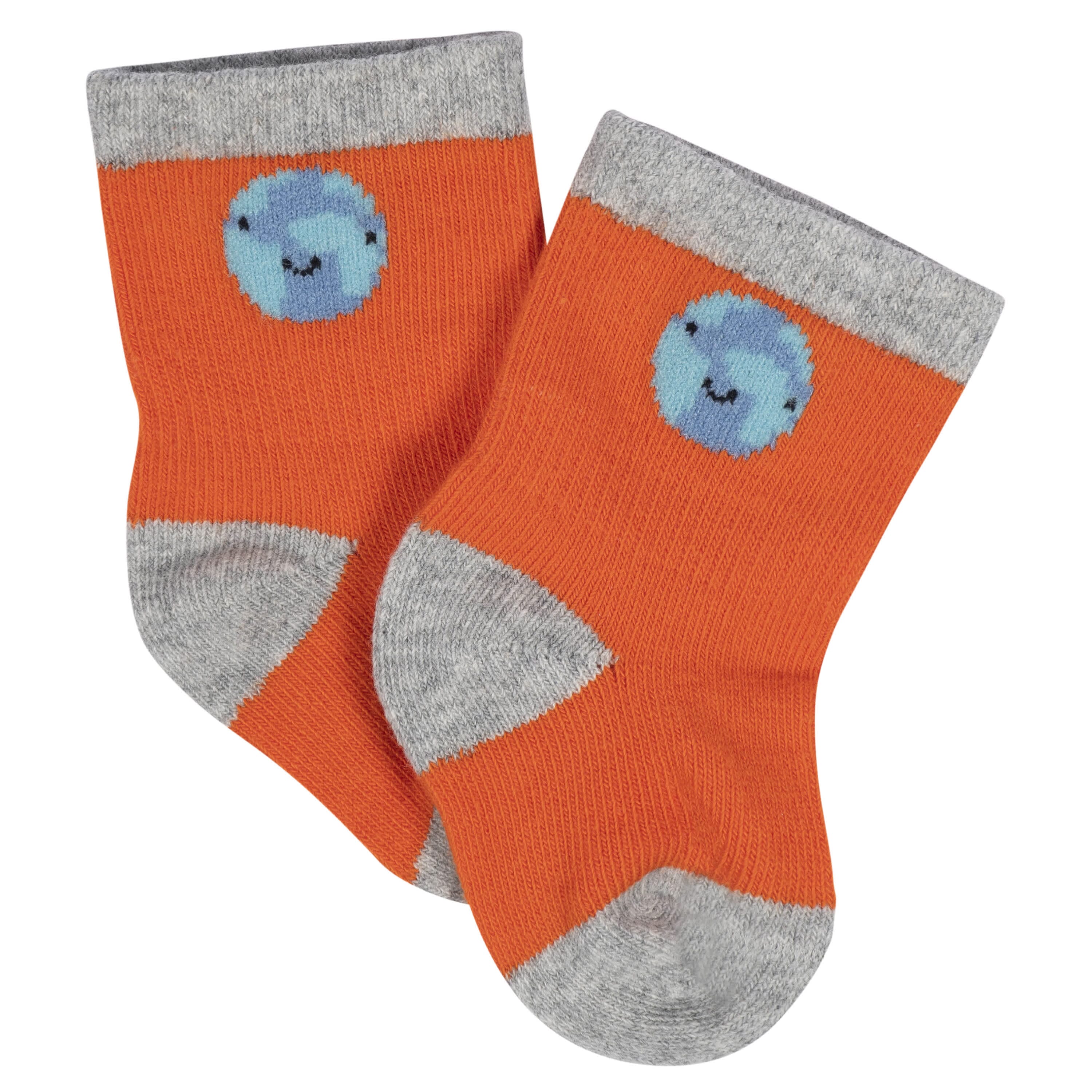 8-Pack Baby Boys Space Explorer Jersey Wiggle Proof® Socks