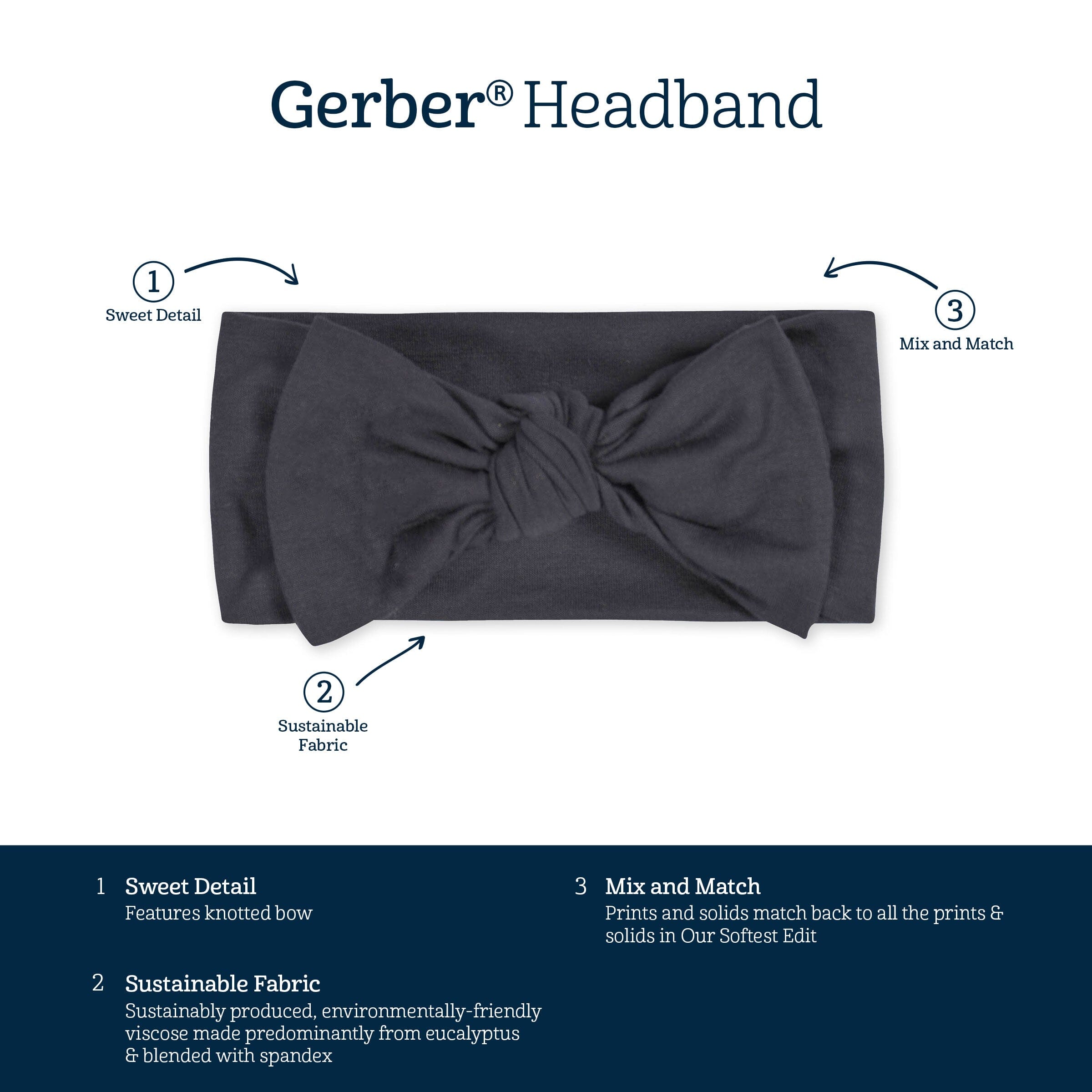 Girls Shadow Buttery Soft Viscose Made from Eucalyptus Headband