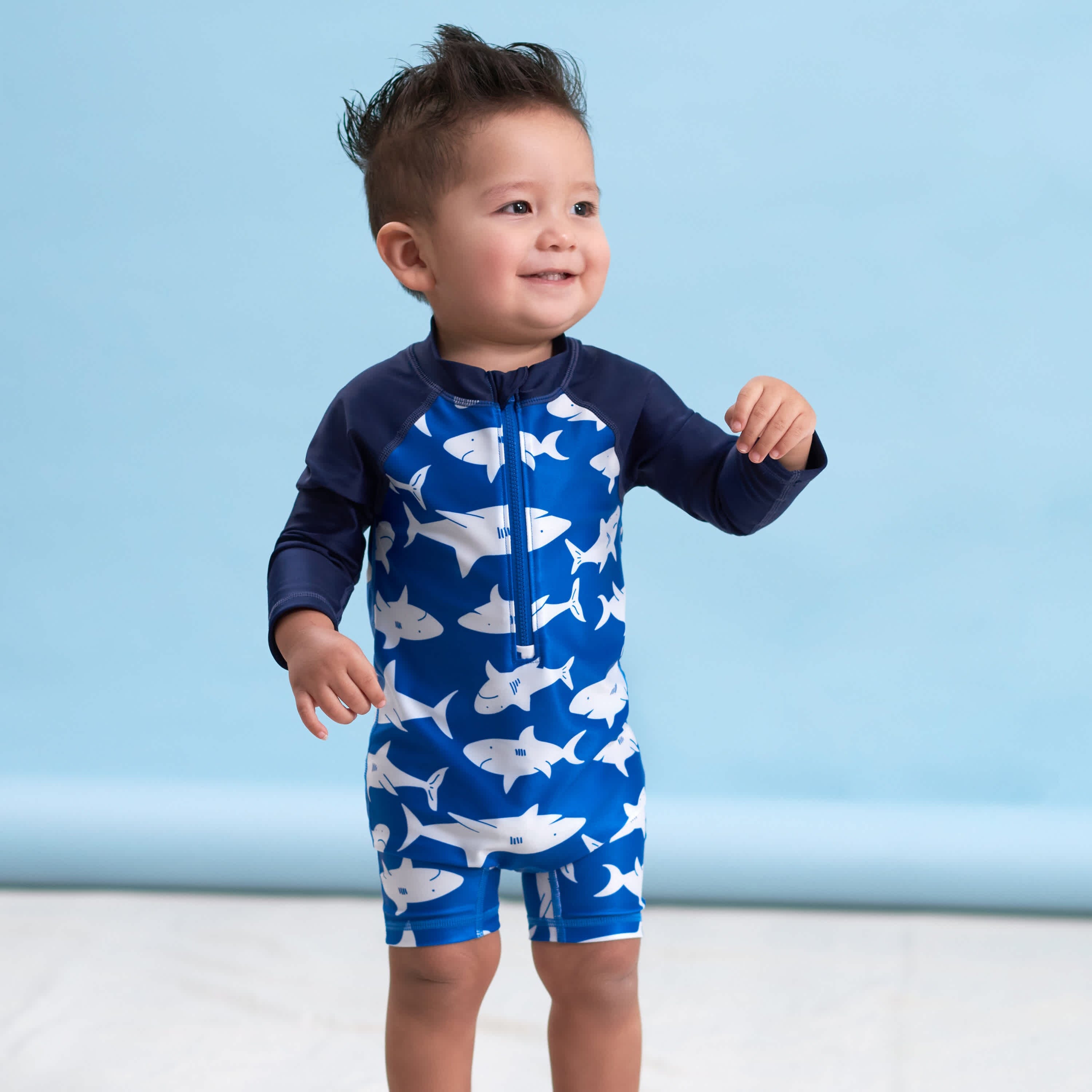 Baby & Toddler Boys Shark Zone Rash Guard