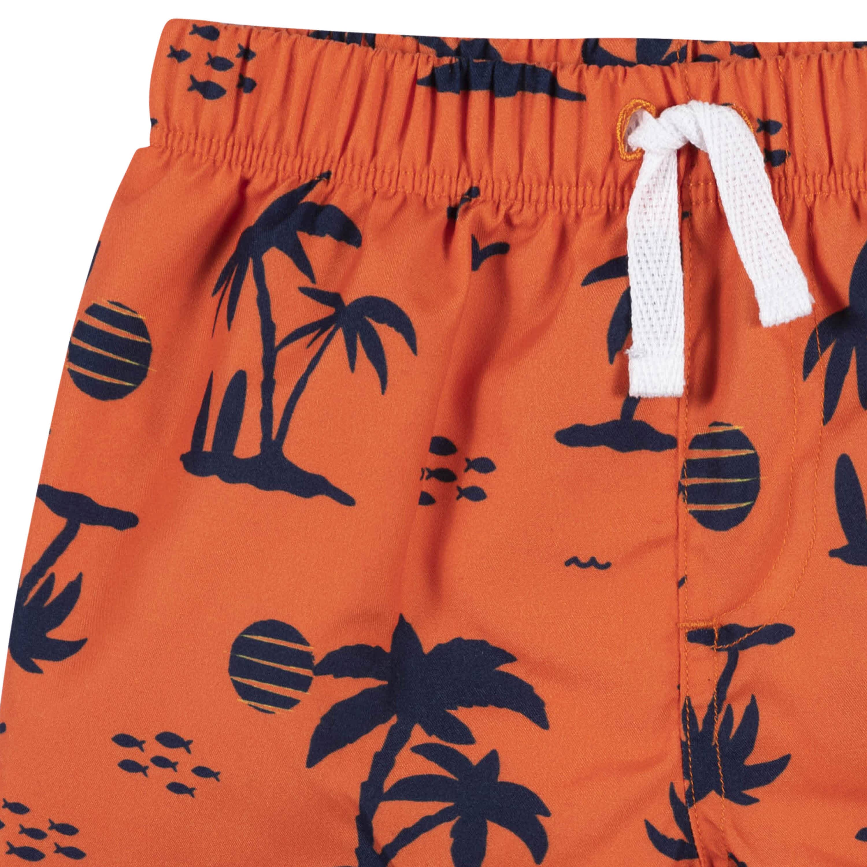 2-Piece Baby & Toddler Boys Vacation Vibes Rash Guard & Swim Trunks Set