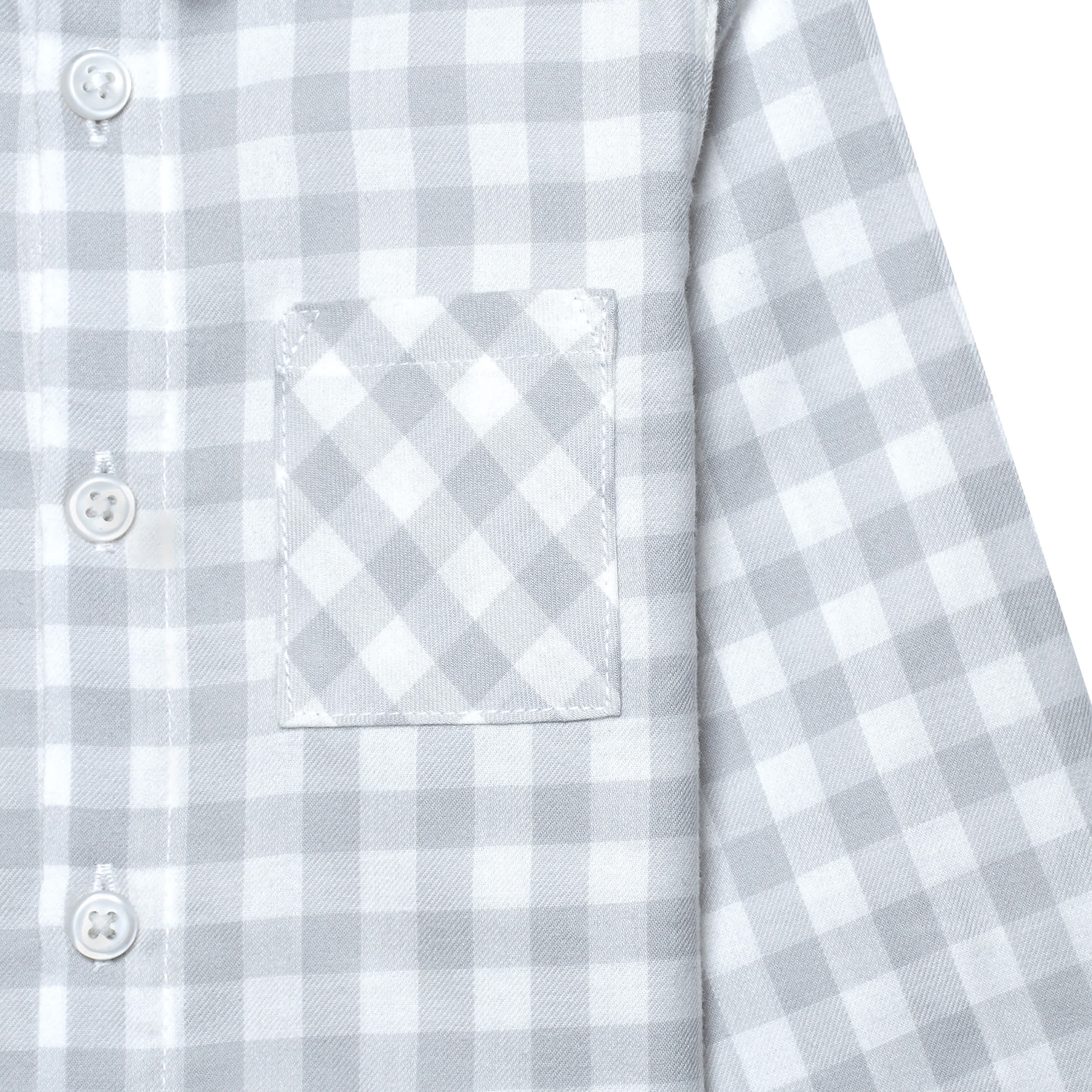 Infant & Toddler Boys Gray Plaid Woven Plaid Shirt
