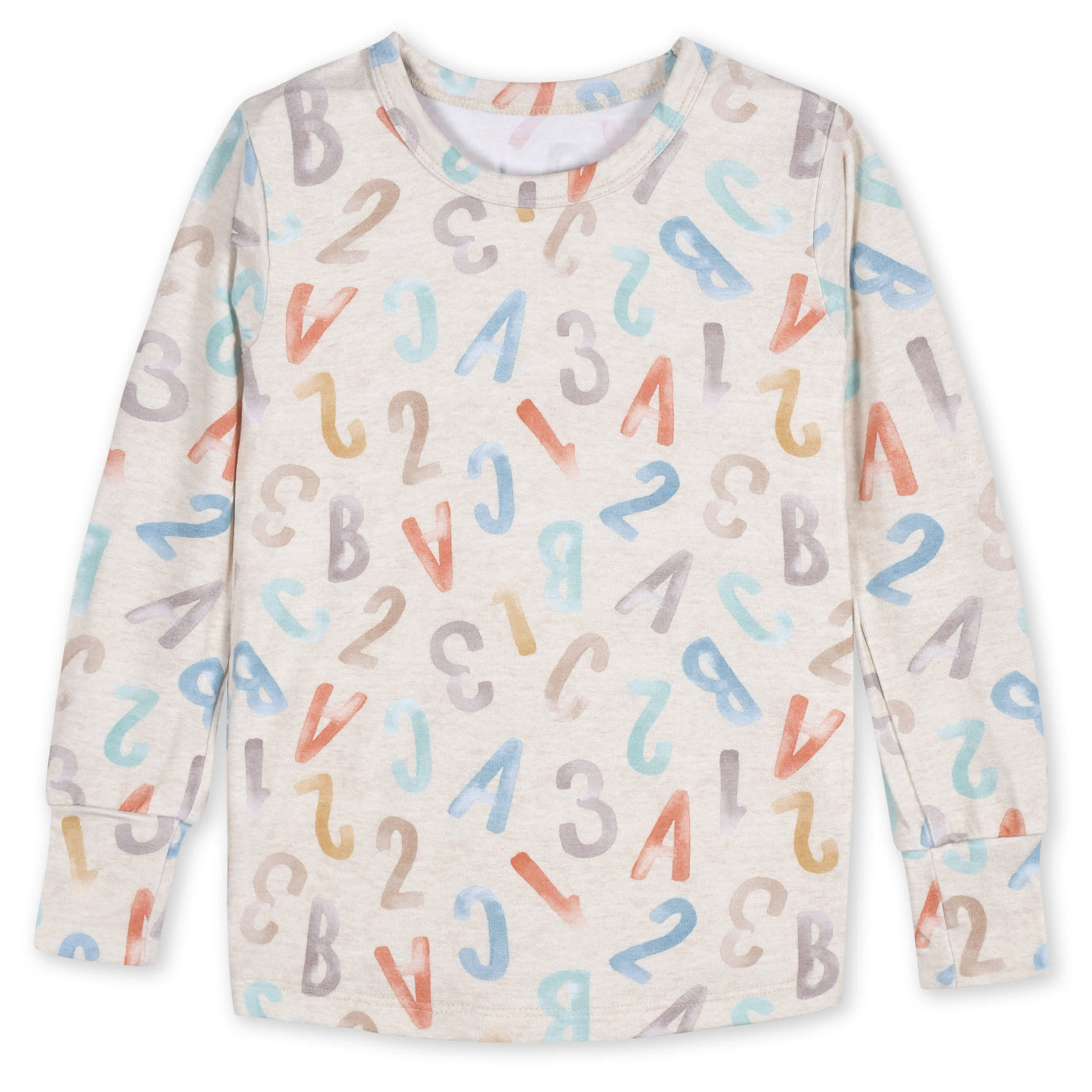 2-Piece Infant & Toddler Alphabet Soup Buttery Soft Viscose Made from Eucalyptus Snug Fit Pajamas