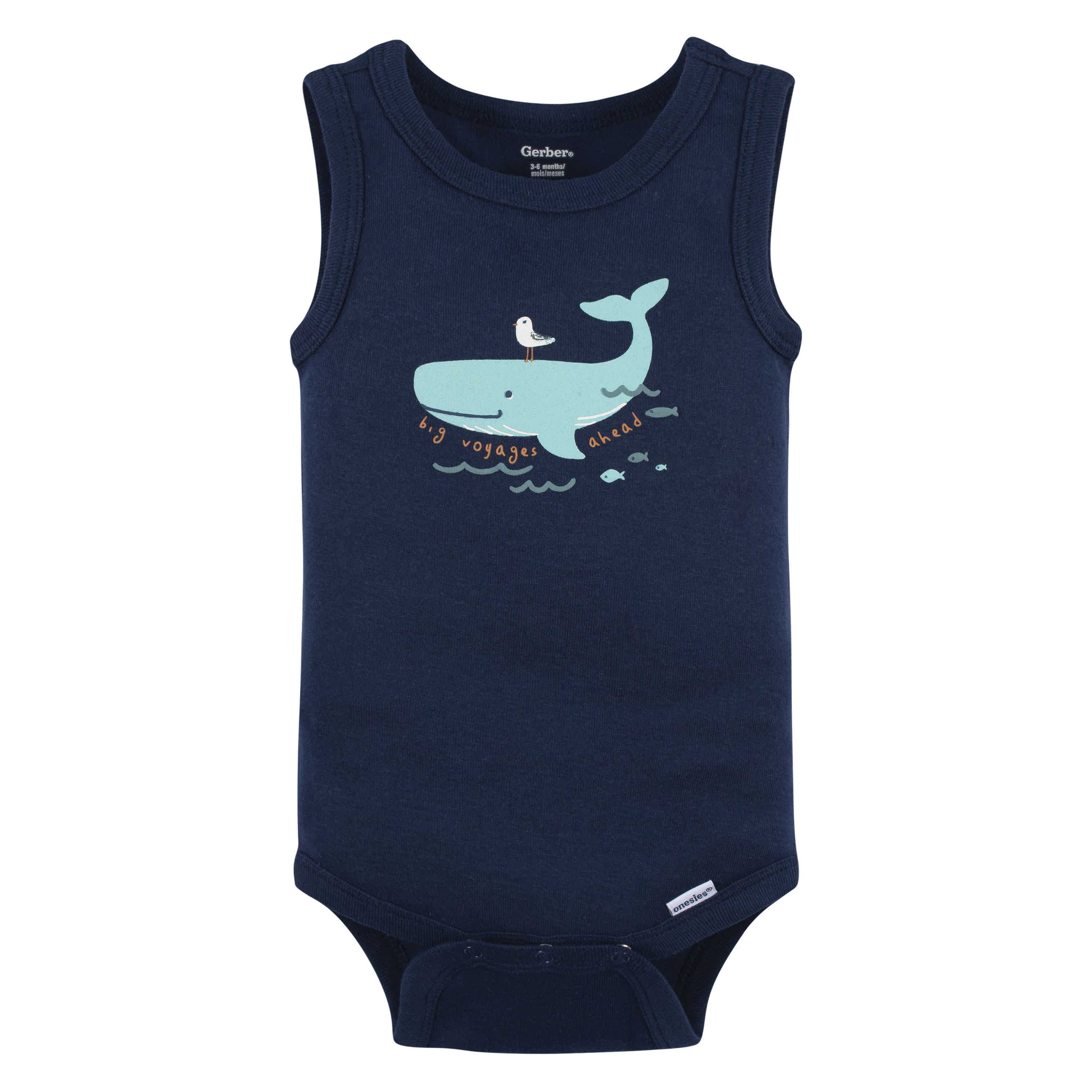 4-Pack Baby Boys Seas The Day Sleeveless Onesies® Bodysuits