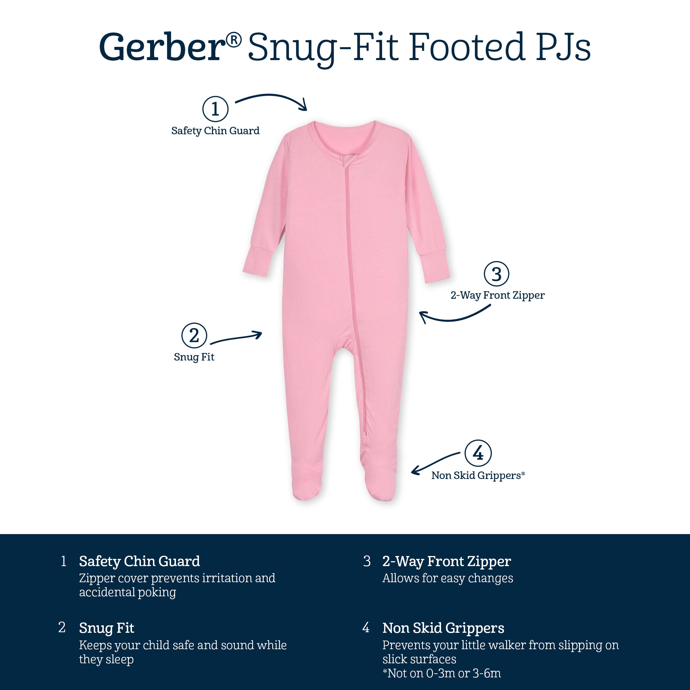 Baby & Toddler Pink Lemonade Buttery Soft Viscose Made from Eucalyptus Snug Fit Footed Pajamas