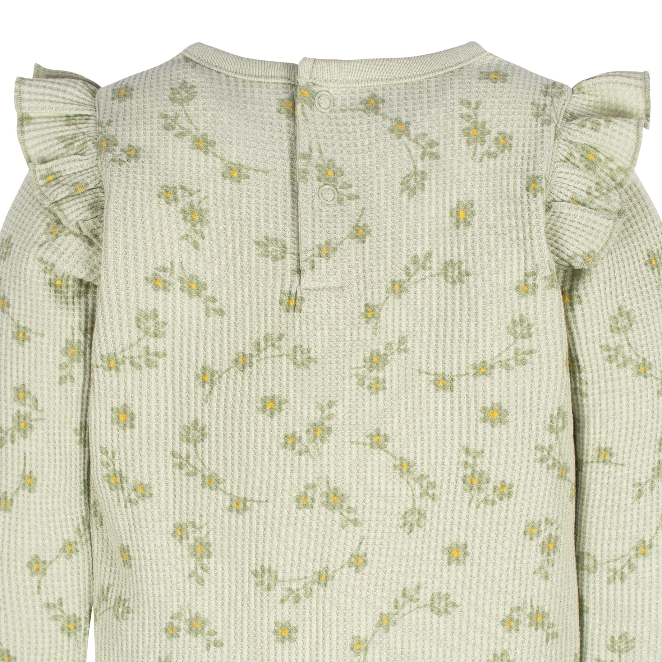 2-Pack Baby Girls Flower Toss Long Sleeve Onesies® Bodysuits