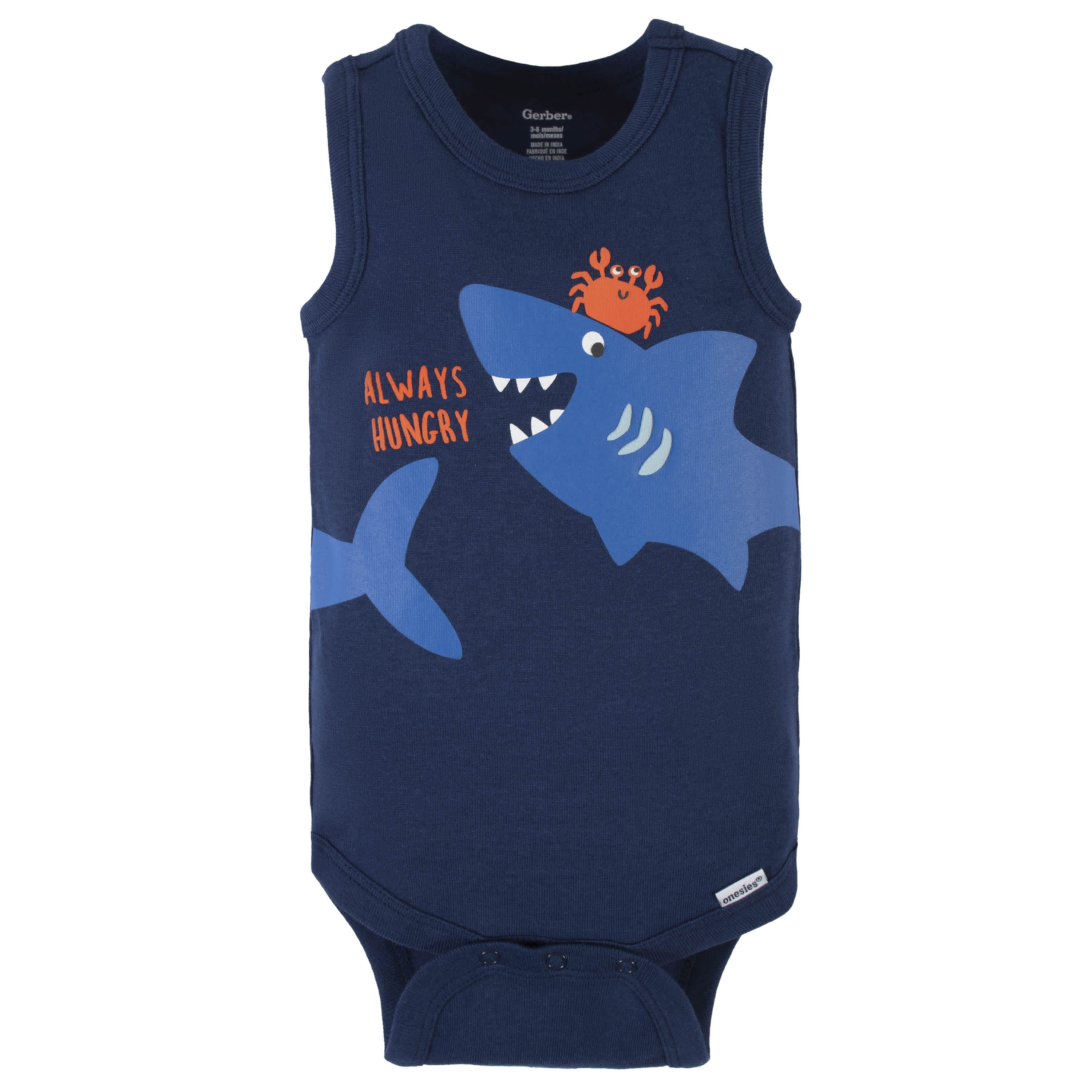 4-Pack Baby Boys Shark Zone Tank Onesies® Bodysuits