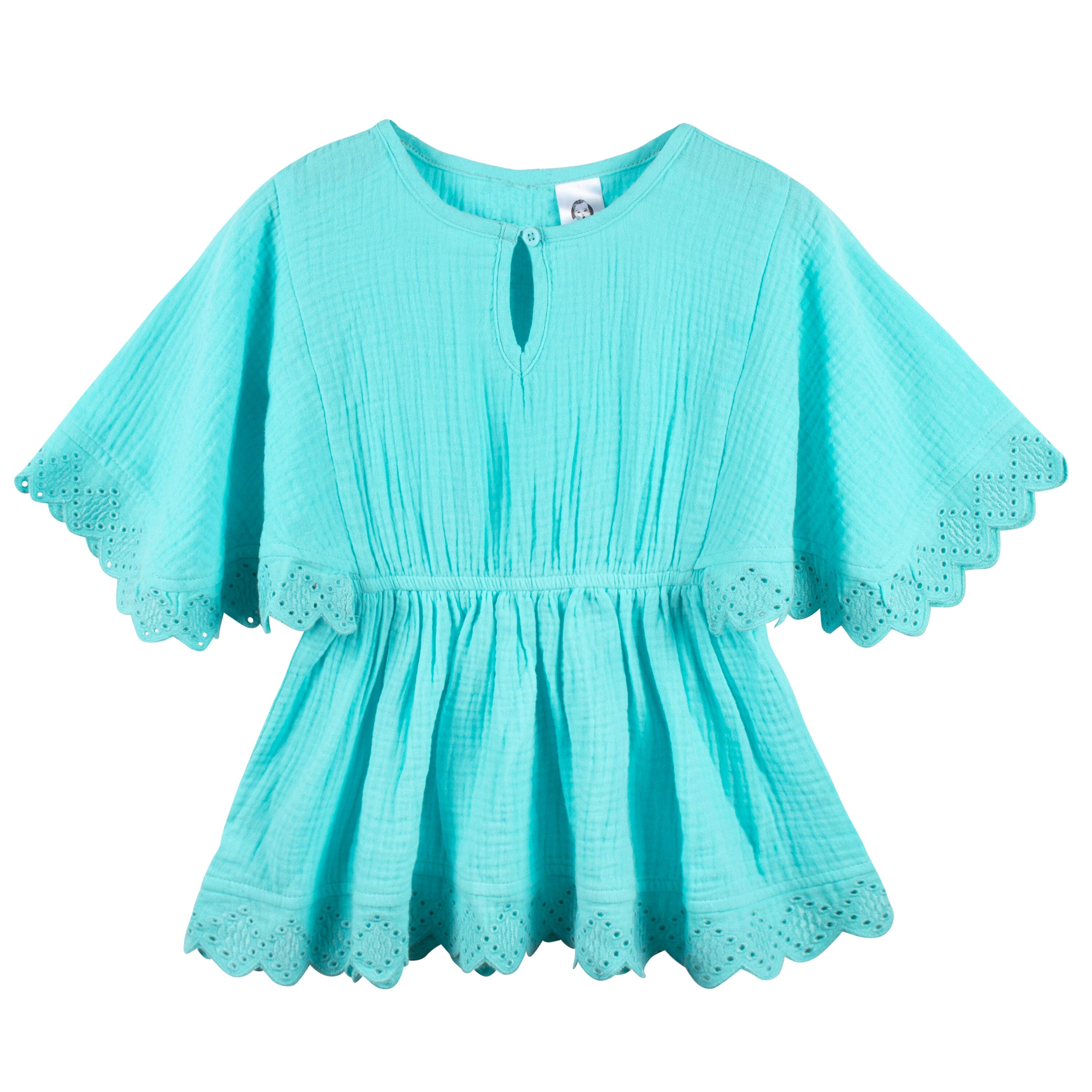 Baby & Toddler Girls Aqua Woven Kaftan Coverup