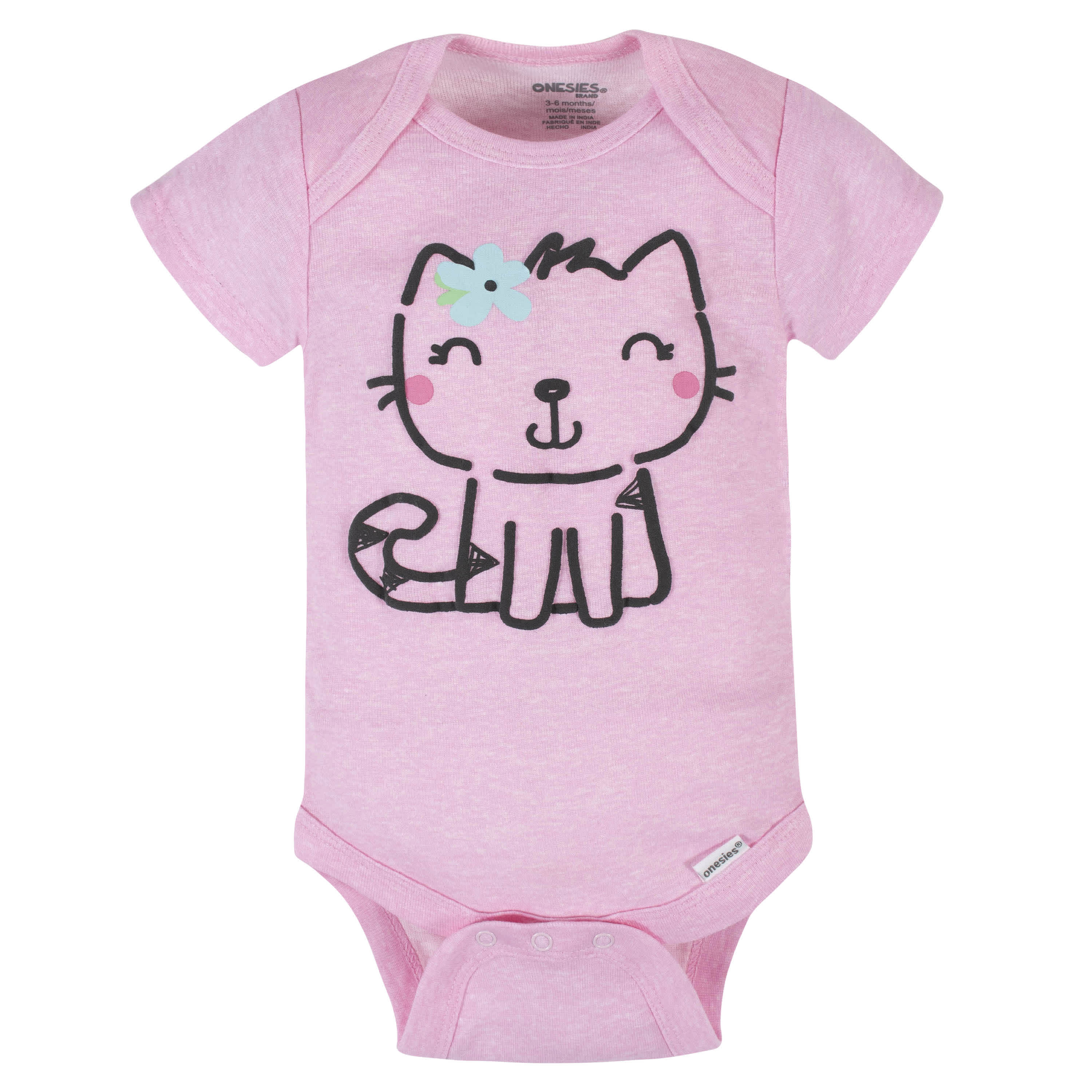 6-Piece Baby Girls Cat Onesies® Brand Bodysuits & Pants Set