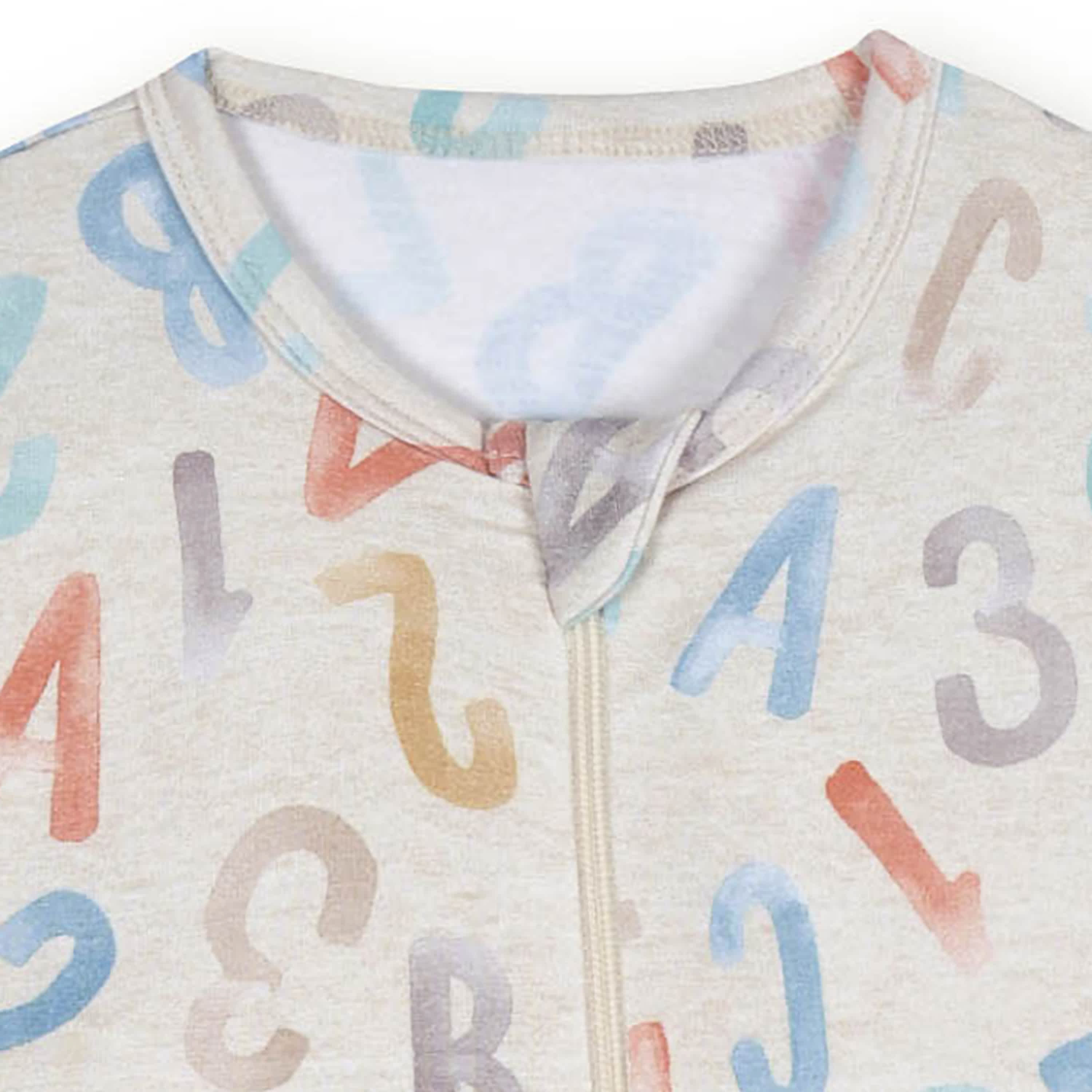 Baby & Toddler Alphabet Soup Buttery Soft Viscose Made from Eucalyptus Snug Fit Footed Pajamas