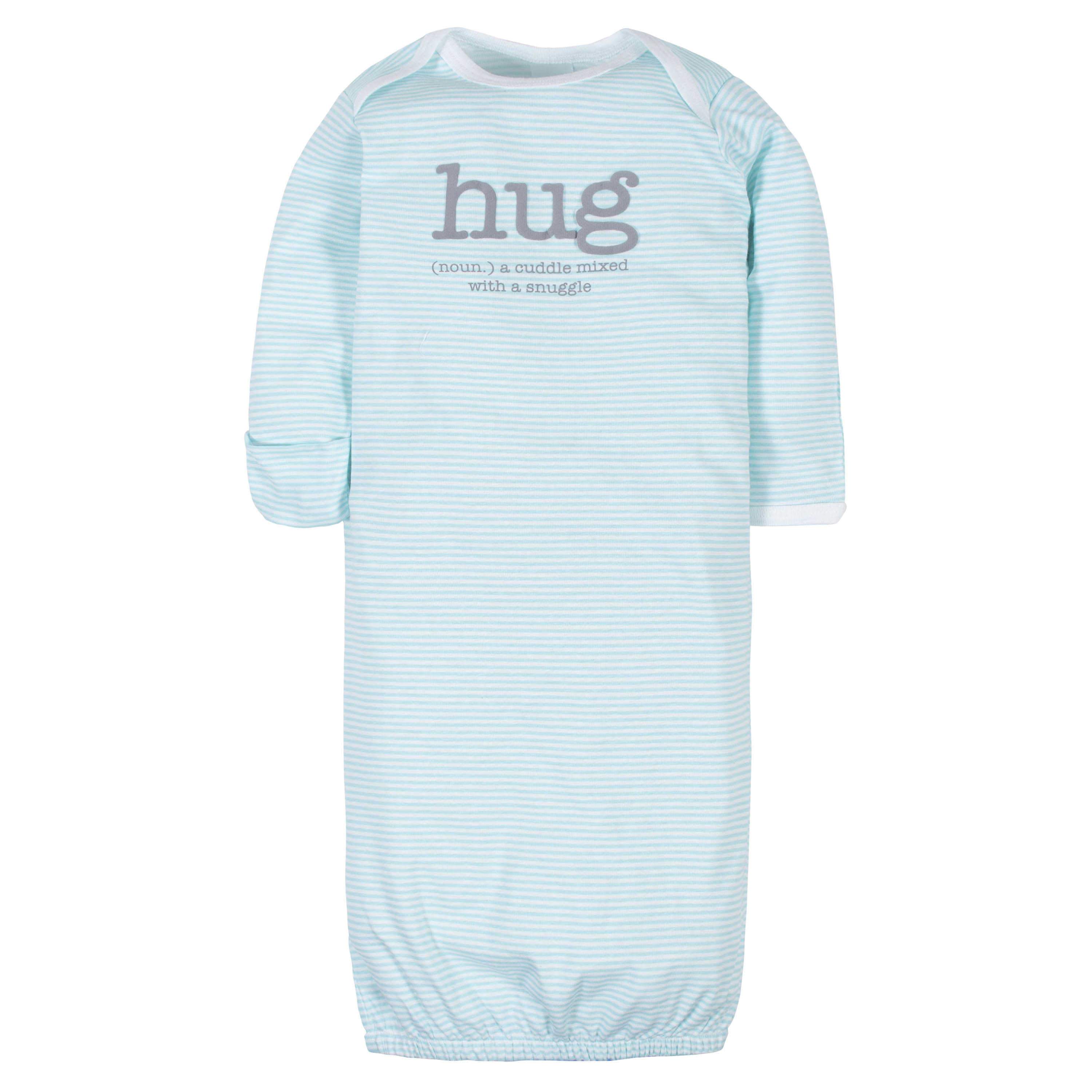 4-Pack Baby Neutral Words Gowns (Preemie)