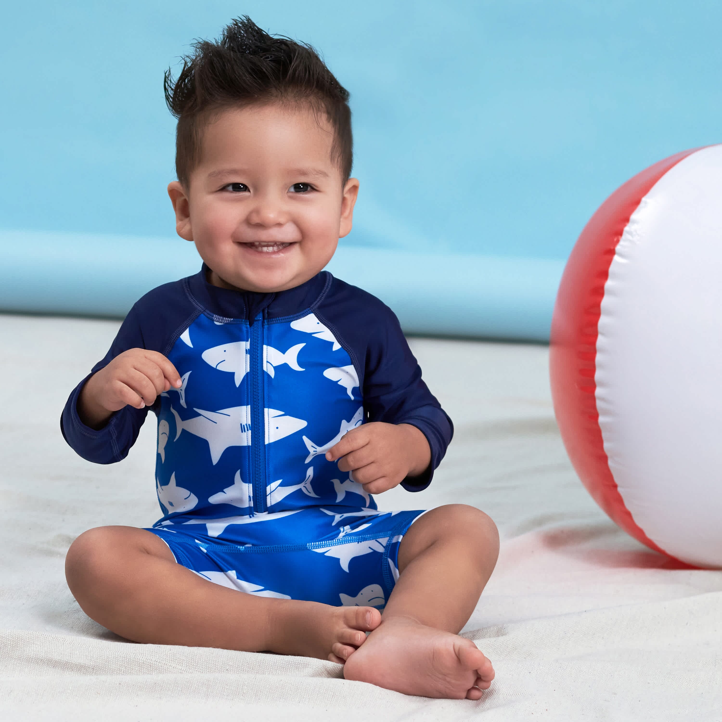 Baby & Toddler Boys Shark Zone Rash Guard