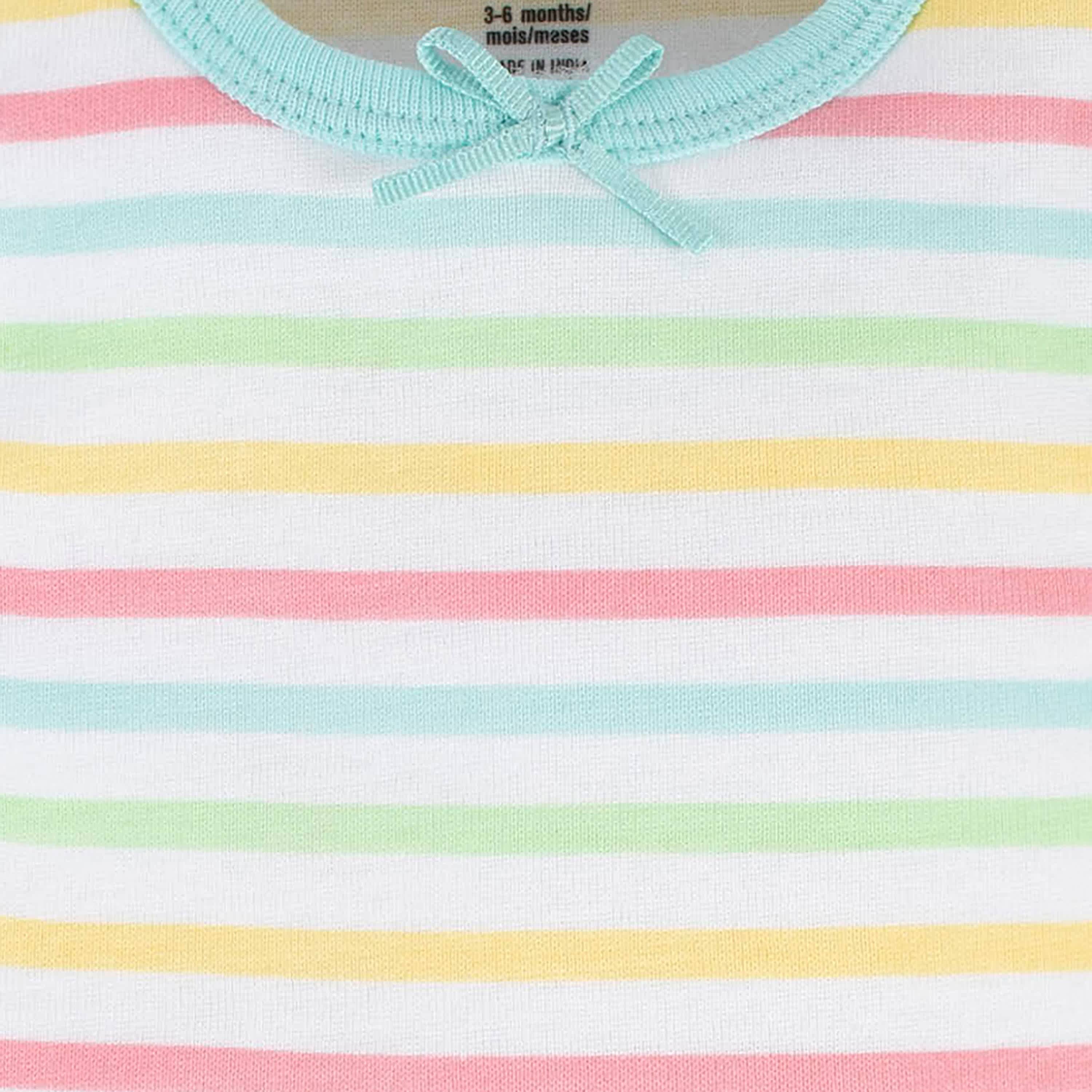 4-Pack Baby Girls Dots Of Rainbows Tank Onesies® Bodysuits