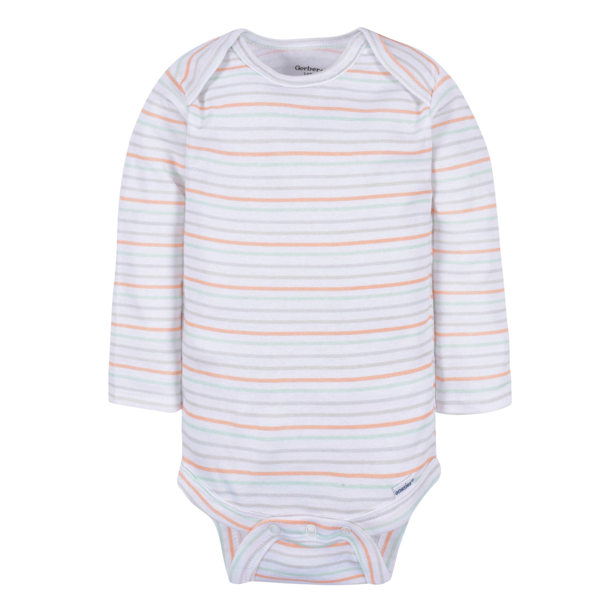 3-Pack Baby Neutral Vegetables Long Sleeve Onesies® Bodysuits