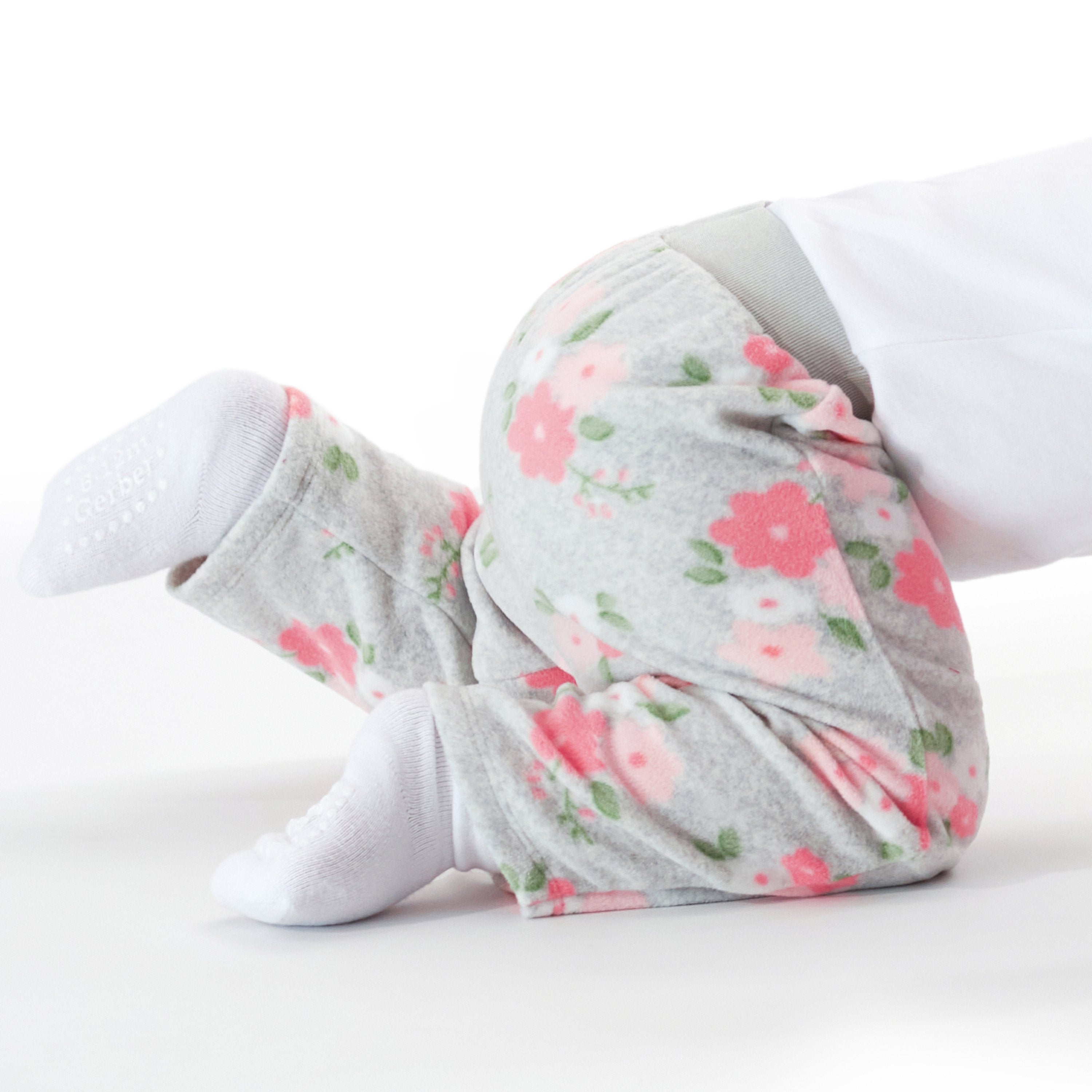 8-Pack Baby & Toddler White Wiggle Proof® Jersey Crew Socks