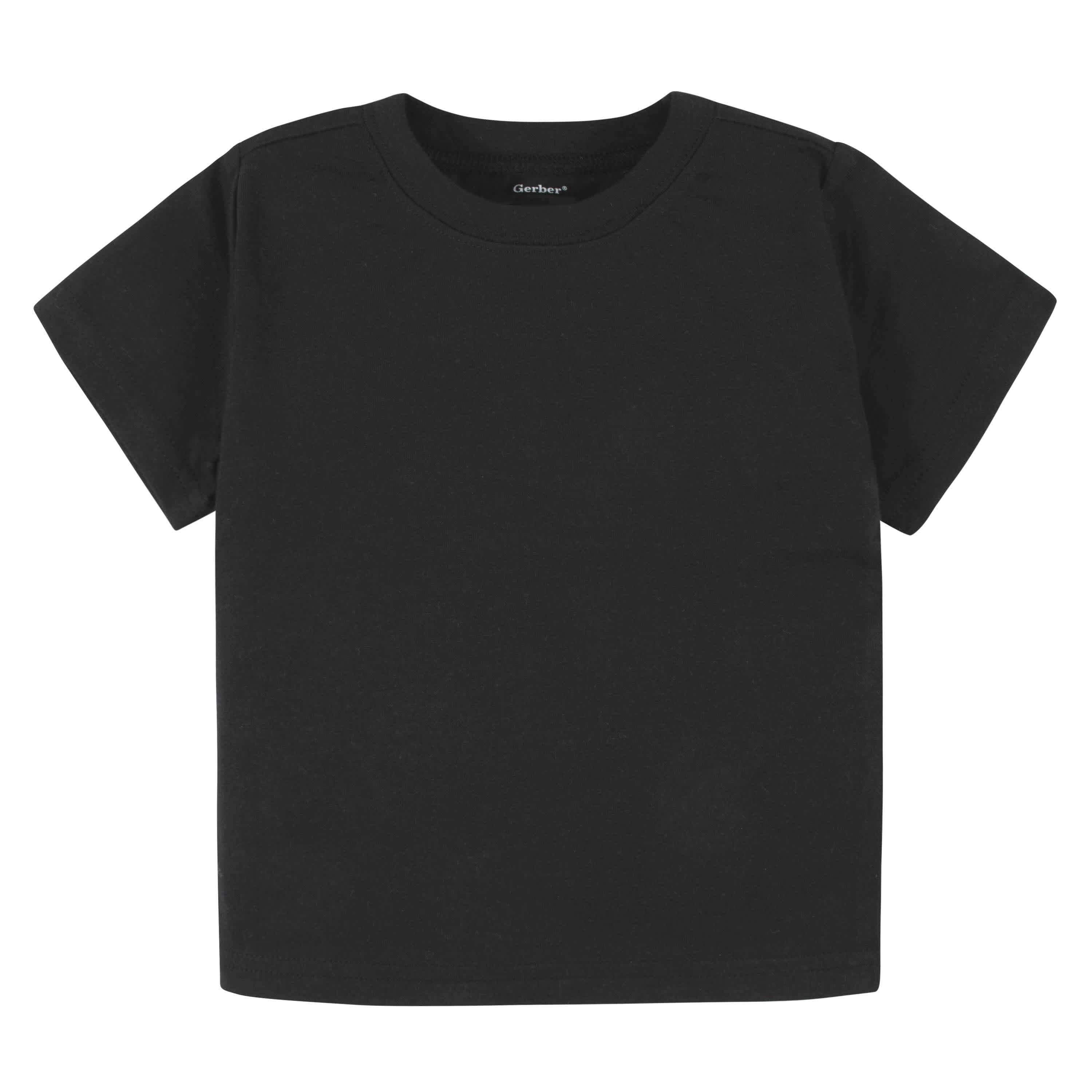5-Pack Infant & Toddler Black Premium Short Sleeve Tees